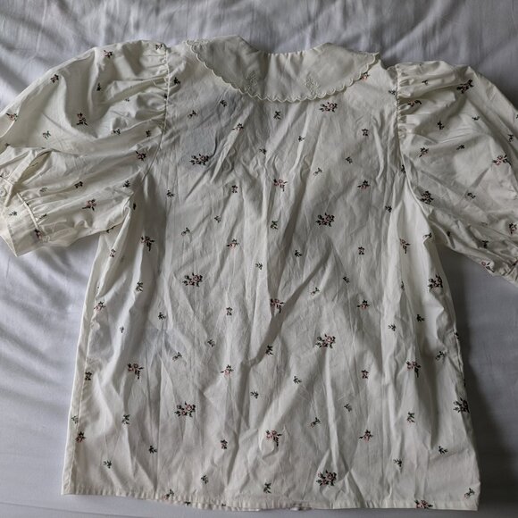 NWT Levi's Royce Collar Puff Sleeve Blouse - Picture 4 of 5